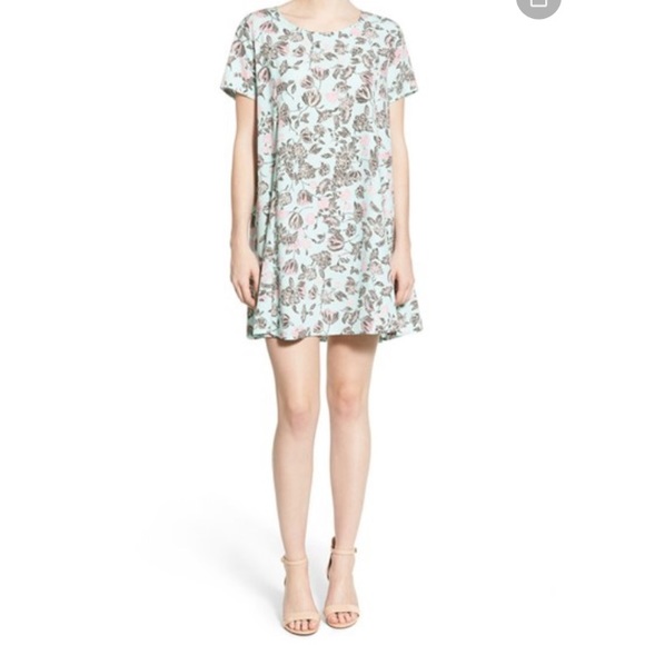LUSH Floral Mint Swing Dress - Picture 1 of 4